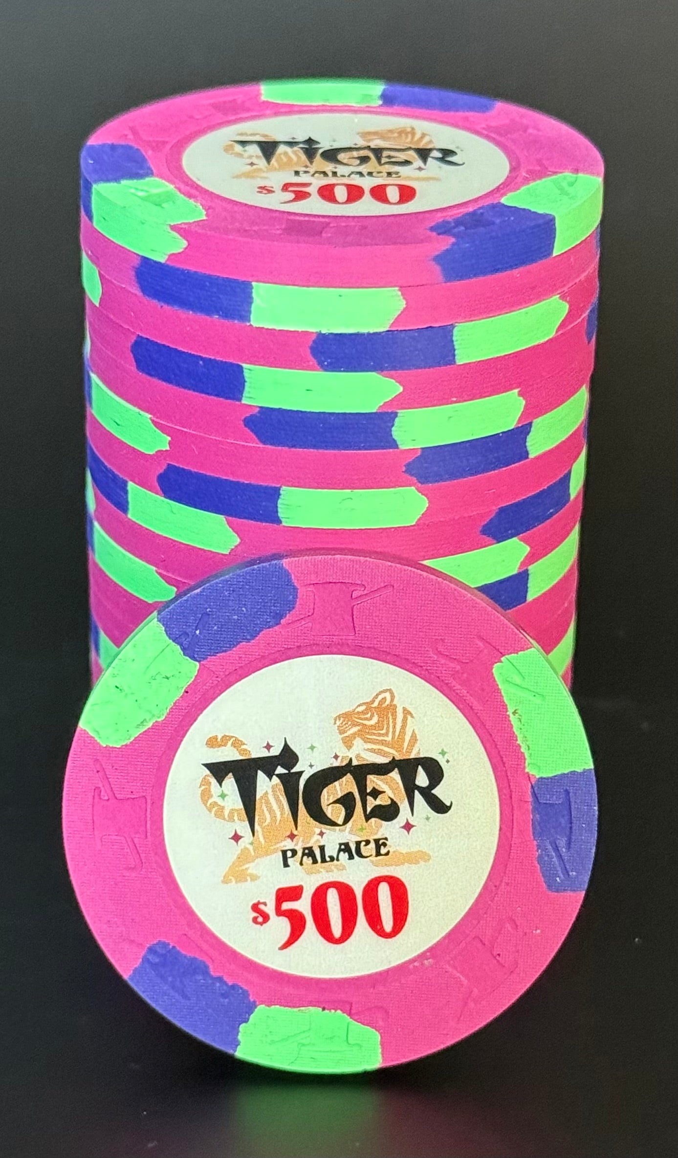 Tiger Palace (Paulson) VIP1 Cash $500 chip - Light Violet (purple) 43mm - One Barrel
