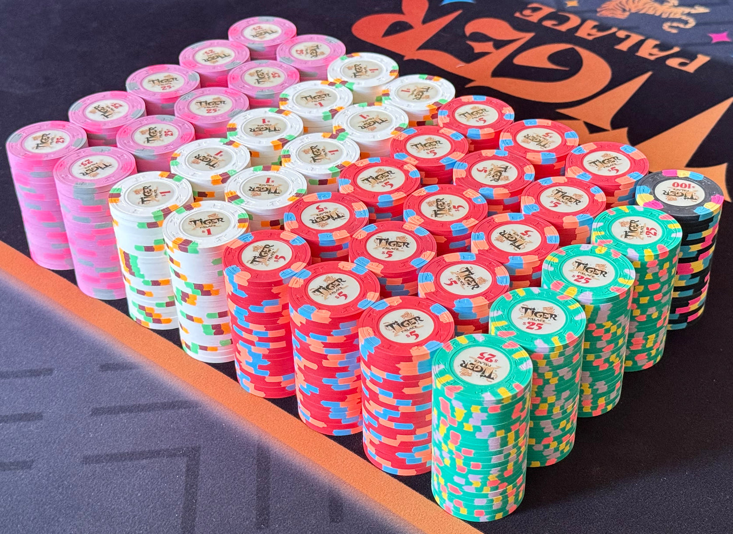 Tiger Palace (Paulson) Cash Set: VIP1 $0.25/$0.50 'Vegas' set - 800 chips