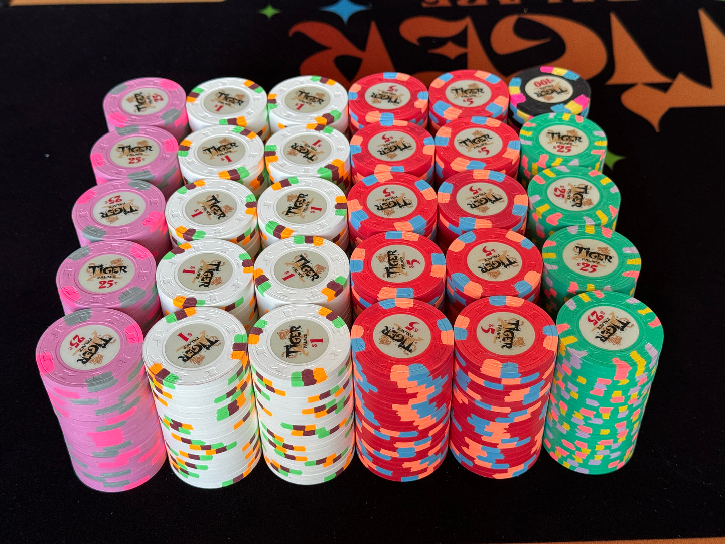 Tiger Palace (Paulson) Cash Set: VIP1 $0.25/$0.50 'Vegas' set - 600 chips