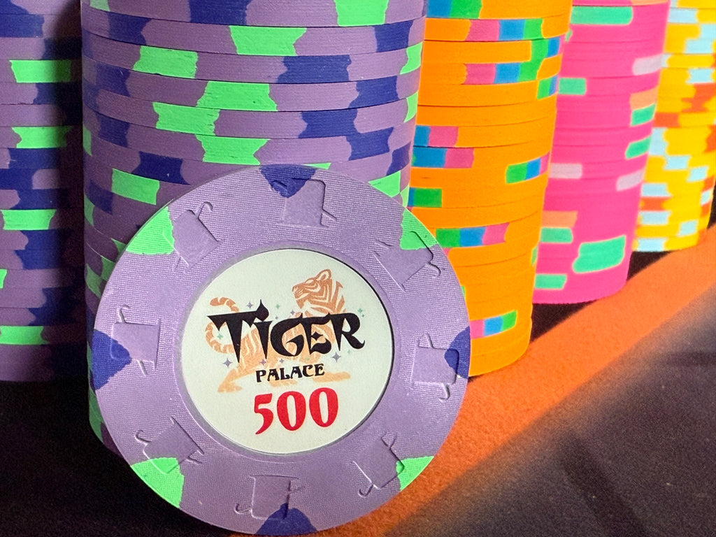 Tiger Palace (Paulson) Tournament Set - 48mm 'Fat Hat' T500-based Tournament Set, 400 Chips