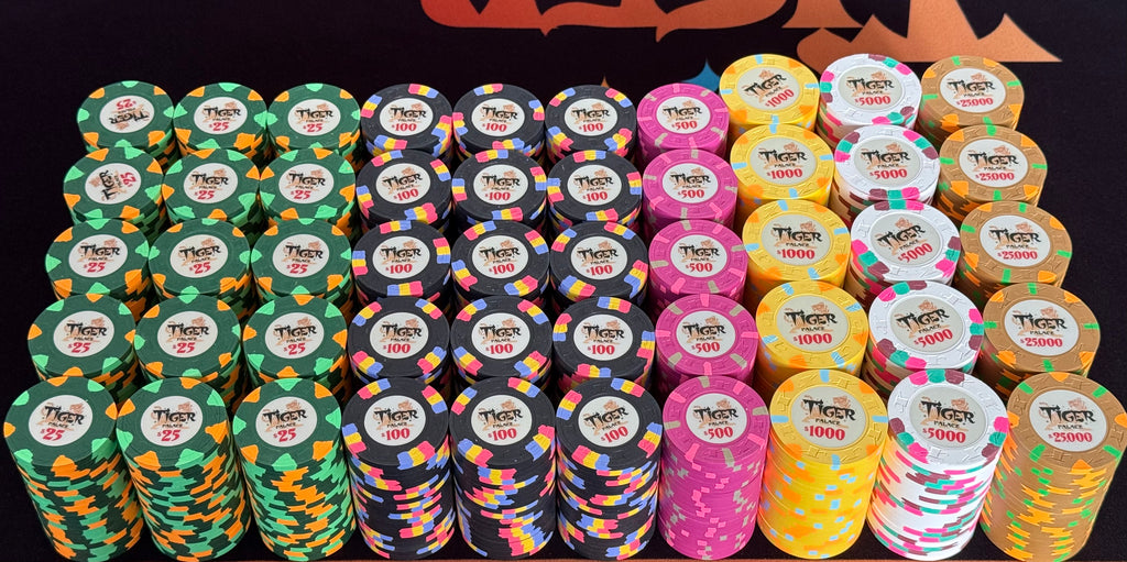 Tiger Palace (Paulson) Cash Set: VIP2 $25/$50 to $50/$100+ 'Vegas' set - 1000 chips