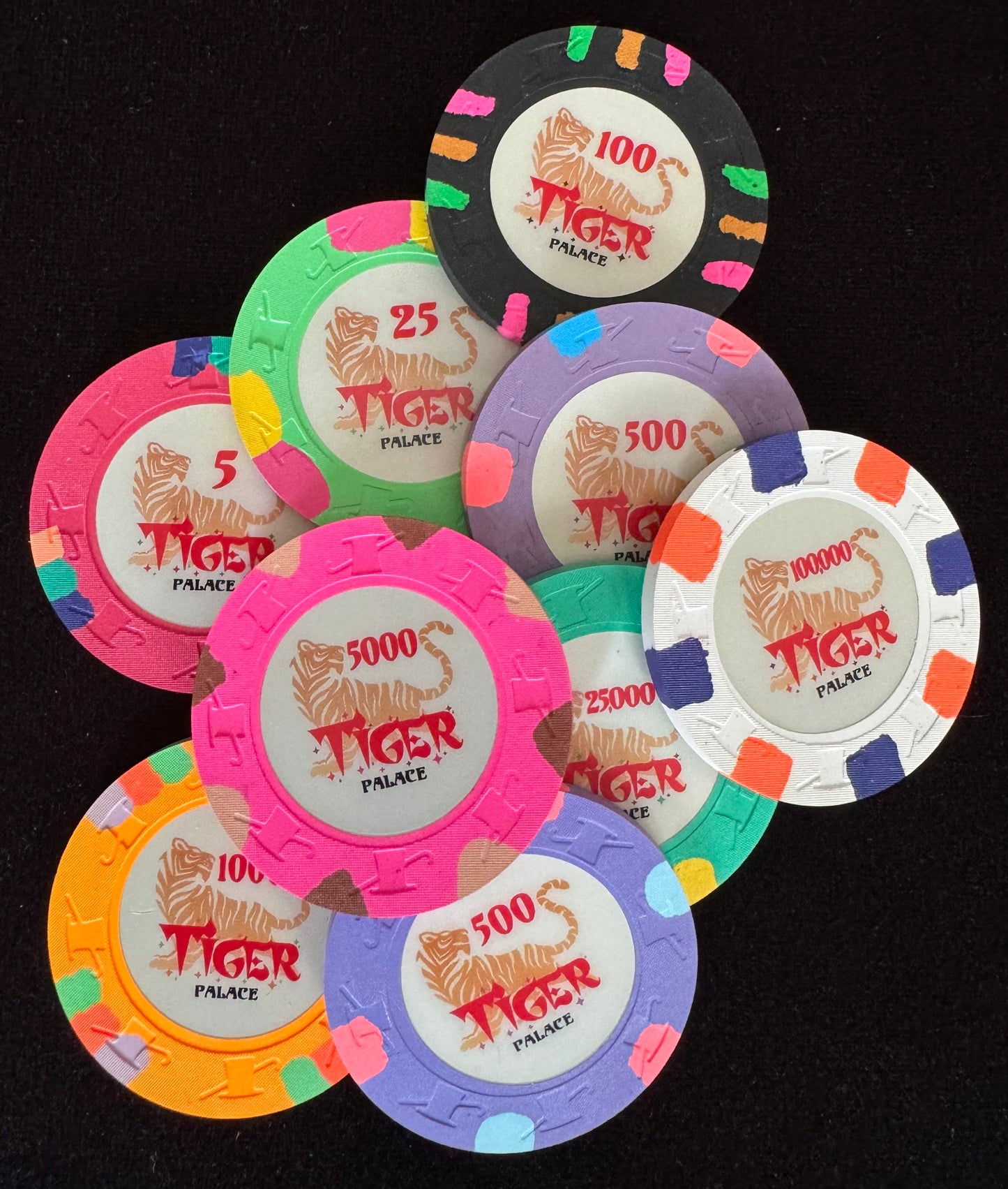 Tiger Palace (Paulson) Sample Set - 43mm Tournament (9 chips)