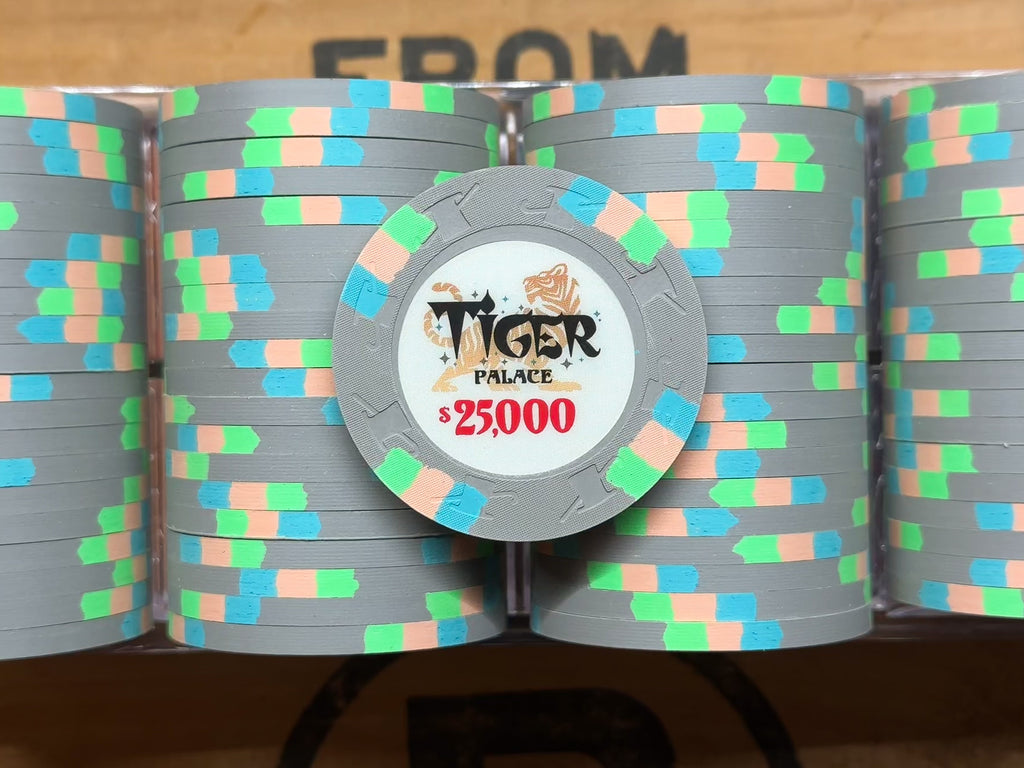 Tiger Palace (Paulson) Misc Cash $25,000 chip - Showboat Grey - 43mm - One Barrel