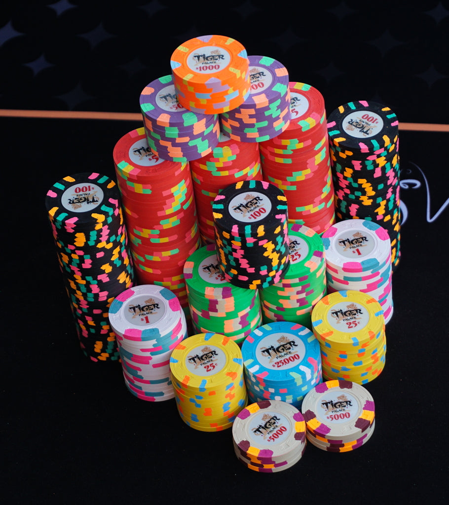 Tiger Palace (Paulson) Primary Cash $5 chip - Red 39mm - One Barrel