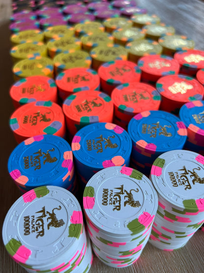 Tiger Palace (Paulson) T-25 Based Hot Stamp Tournament Set (all 39mm), 1500 chips